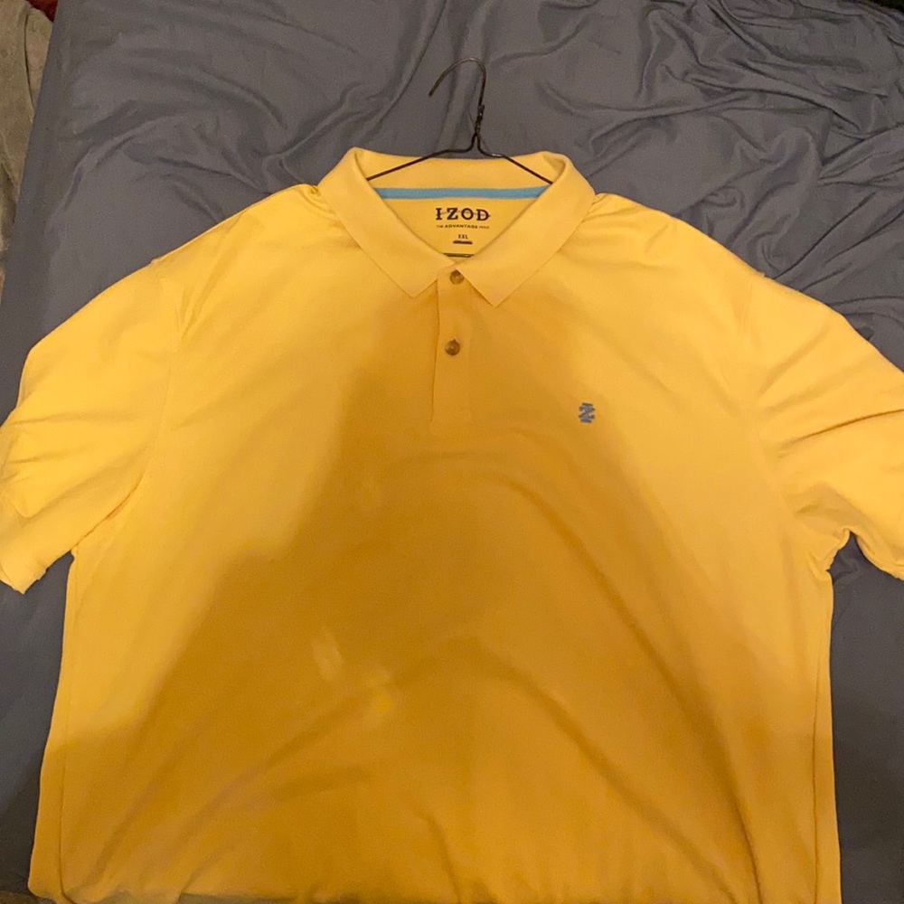 Mens Yellow Collared Shirt